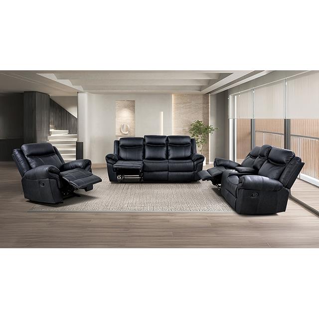  Furniture of America Agata NX6001BK-LV Glider Recliner Loveseat IMAGE 1