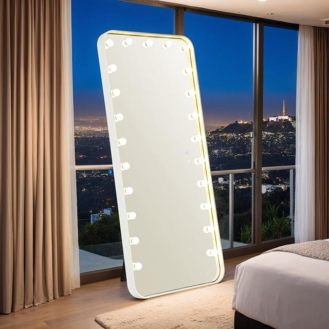  Furniture of America Myra FM-AC8013WH-M Floor Mirror IMAGE 1