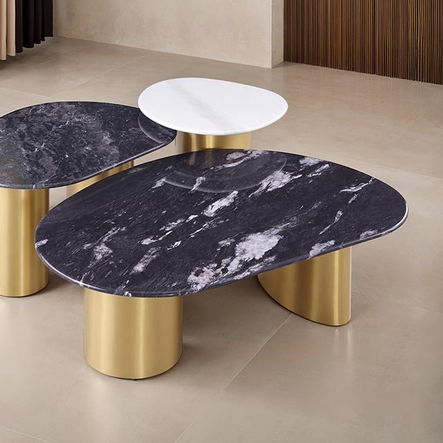  Furniture of America Northwich FM47006GY-CO-TABLE Oval Coffee Table IMAGE 1