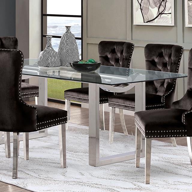  Furniture of America Silvestri FM37000SV-T-7PC 7 Pc Dining Table Set IMAGE 4
