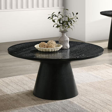  Furniture of America Halewood FM4222BK-36-C-PK 36" Round Cocktail Table IMAGE 1
