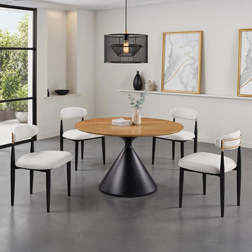  Furniture of America Athan FM37018BK-RT-5PC18BK 5 Pc Dining Table Set IMAGE 1