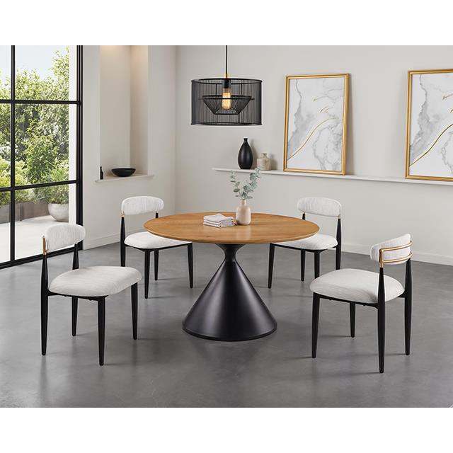  Furniture of America Athan FM37018BK-RT-5PC18BK 5 Pc Dining Table Set IMAGE 1