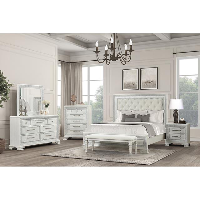  Furniture of America Stella Mia FM70000WH-Q-F-BED Queen Bed IMAGE 2