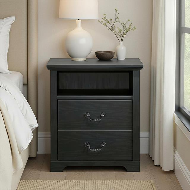  Furniture of America Amble SL7200BK-N Nightstand IMAGE 1