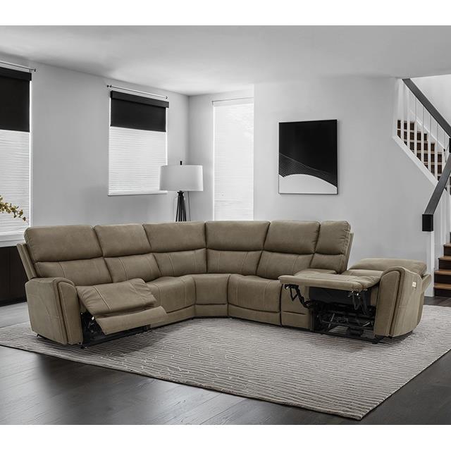  Furniture of America Orpheus FM68100BR-SECT-PM Power Sectional IMAGE 1