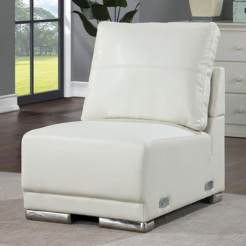  Furniture of America Althea CM6410WH-AC Armless Chair IMAGE 1