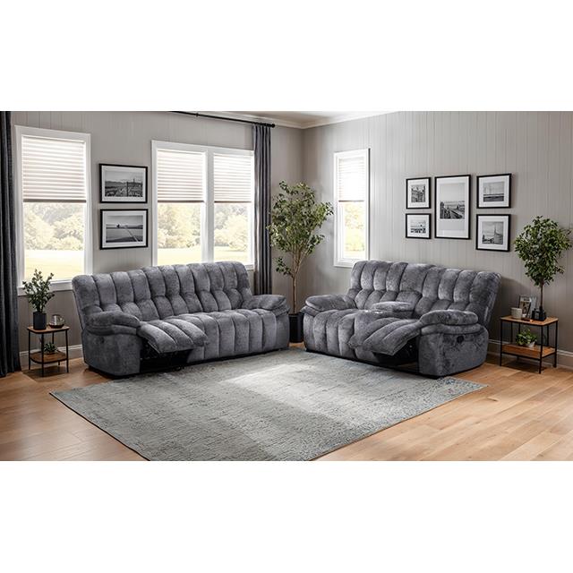 Furniture of America Hieronymus FM64001DG-CH-M Manual Glider Recliner IMAGE 1