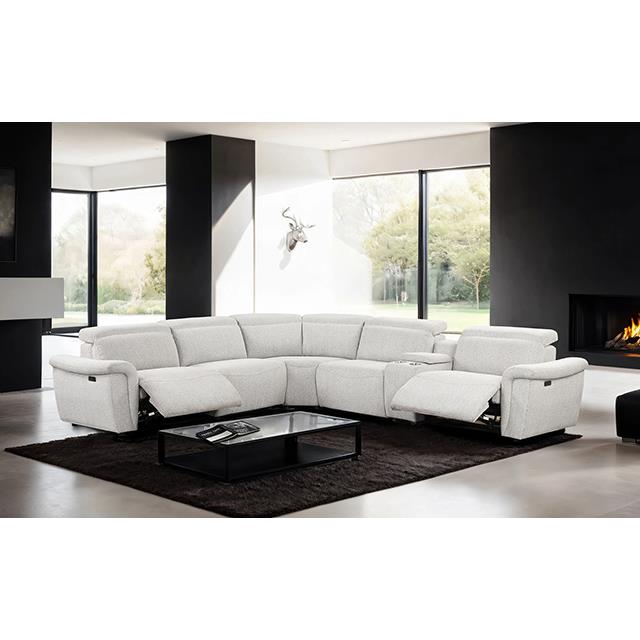  Furniture of America Hieronimus FM6014LG-SECT-PM Power Sectional IMAGE 2
