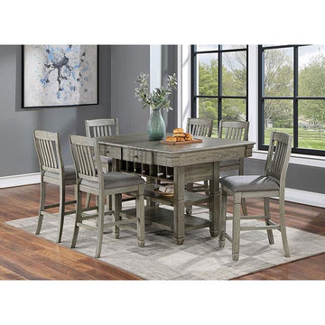  Furniture of America Anaya CM3512GY-PT-7PC 7 Pc Counter Height Table Set IMAGE 1