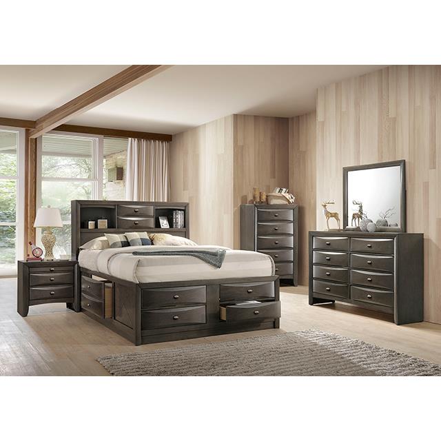  Furniture of America Zosimo FM7210GY-Q-BED Queen Storage Bed IMAGE 2
