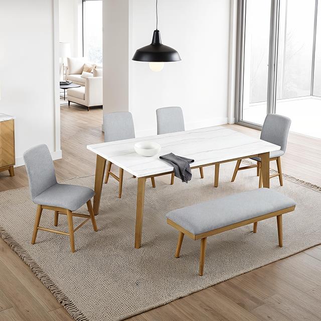  Furniture of America Mandier FM37009NT-T-5PC 5 Pc Dining Table Set IMAGE 1