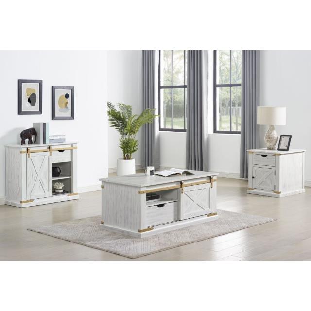  Furniture of America Bacerra CM4018WH-E End Table IMAGE 1
