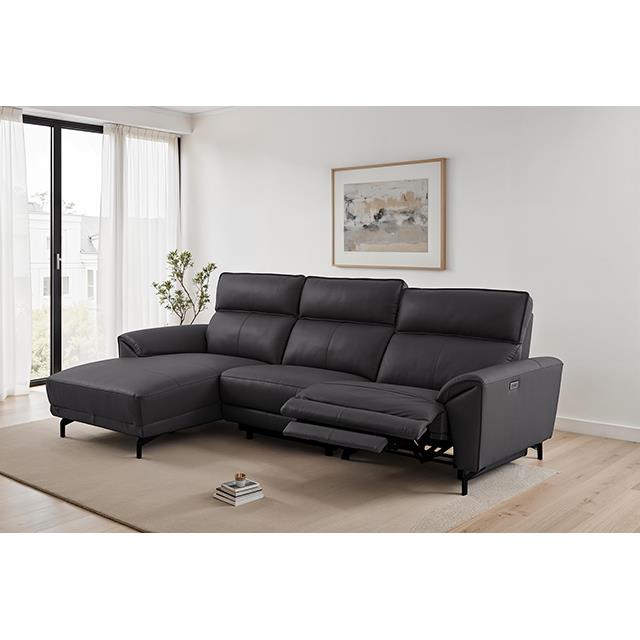  Furniture of America Theola CM9937BK-SECT-PM-L Power Sectional IMAGE 2