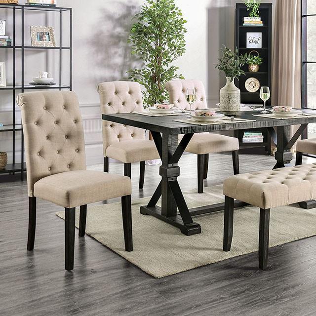  Furniture of America Alfred CM3735T-GY-7PC 7 Pc Dining Table Set IMAGE 7