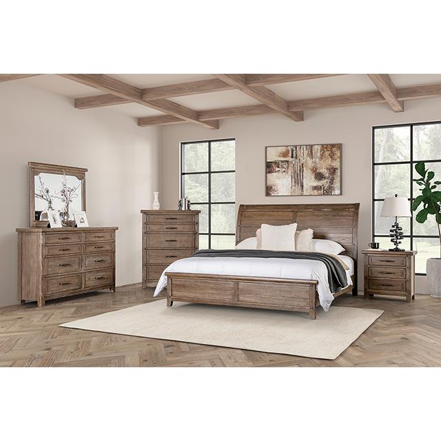  Furniture of America Merthyr FM7431BR-Q-BED Queen Bed IMAGE 1