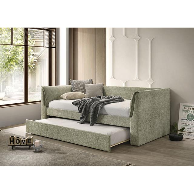  Furniture of America Upney FM1204GR-BED Twin Daybed with Trundle IMAGE 1