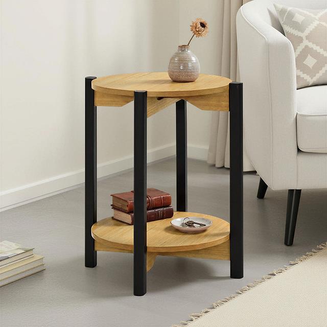  Furniture of America Hyde SL4200AK-E Round End Table IMAGE 1