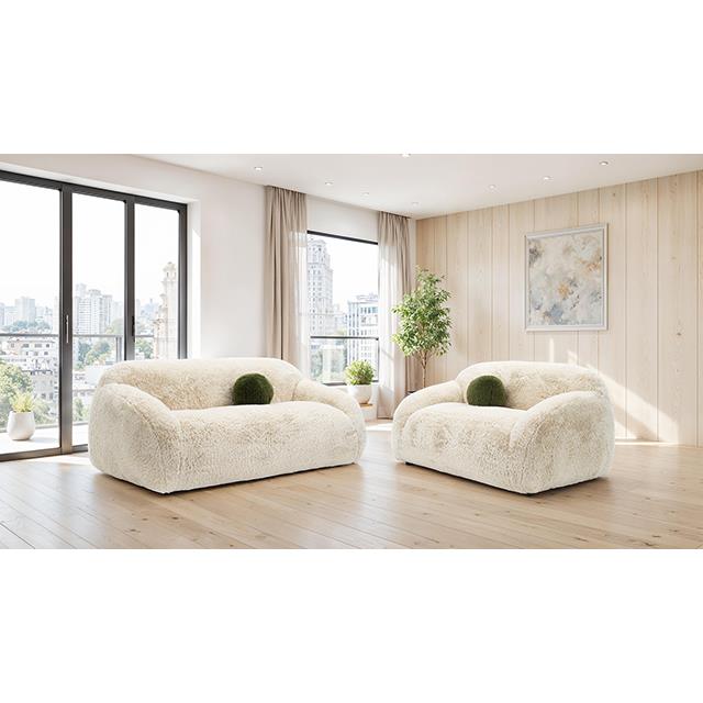  Furniture of America Darwen FM64006BG-LV Loveseat IMAGE 1