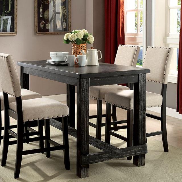 Furniture of America Sania CM3324BK-PT-5PC 5 Pc Counter Height Table Set IMAGE 3