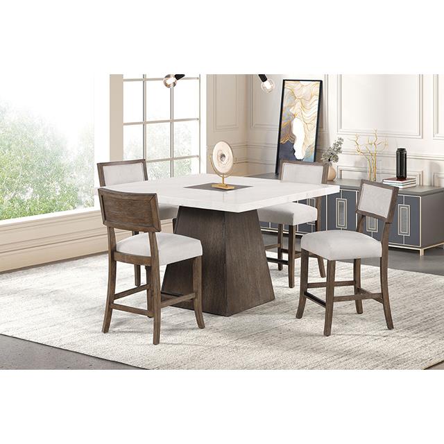  Furniture of America Grasten FM3332DB-PT-7PC 7 Pc Counter Height Table Set IMAGE 1