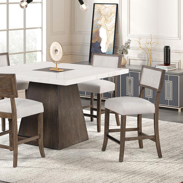 Furniture of America Grasten FM3332DB-PT-7PC 7 Pc Counter Height Table Set IMAGE 7
