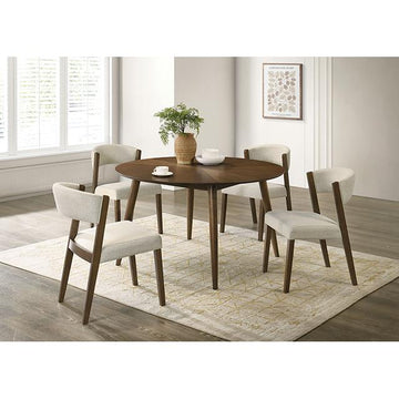  Furniture of America Raissa FM32011WN-RT-5PC 5 Pc Round Dining Table Set IMAGE 1
