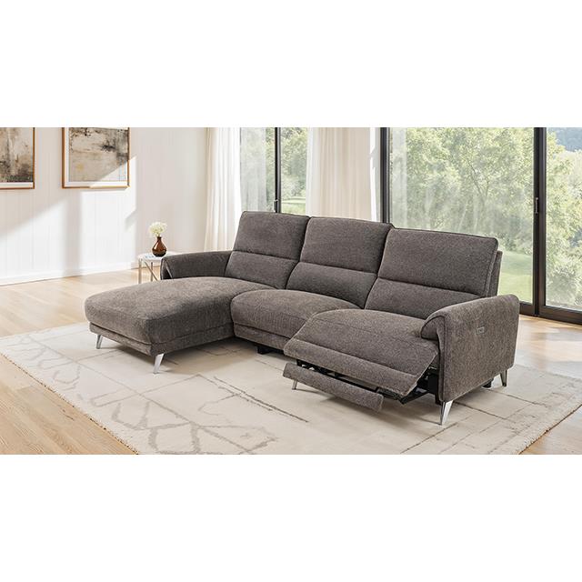  Furniture of America Brande CM9938BR-SECT-PM-L Power Sectional IMAGE 1