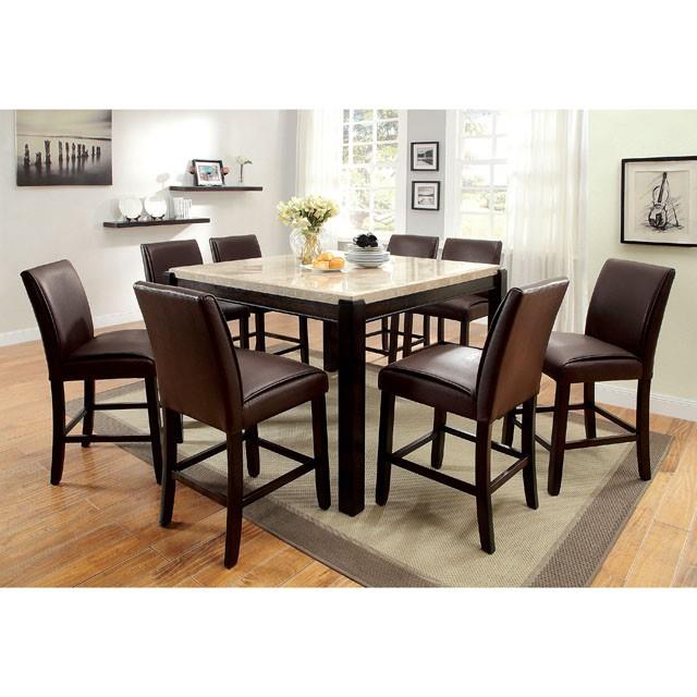  Furniture of America Gladstone CM3823PT-7PC-3744GY 9 Pc Counter Height Table Set IMAGE 1