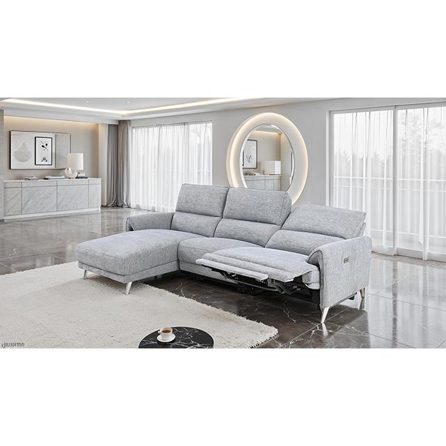  Furniture of America Brande CM9938GY-SECT-PM-L Power Sectional IMAGE 1