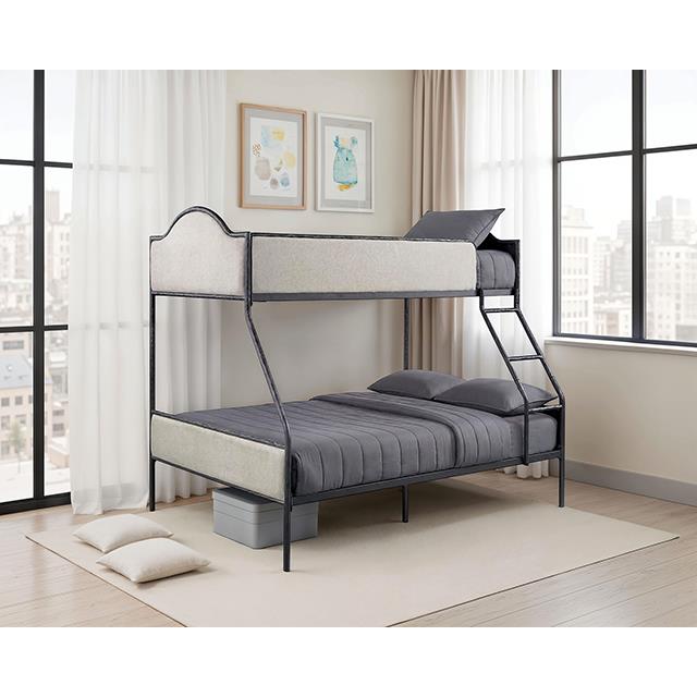 Furniture of America Forli FM-BK700BK-TF Twin/Full Bunk Bed IMAGE 1