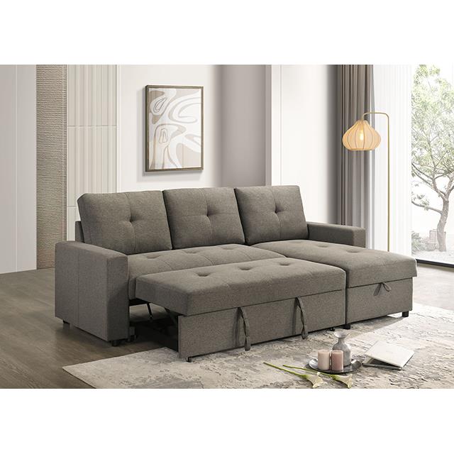  Furniture of America Giorgi FM6920BR-PK Sectional with Pullout IMAGE 1