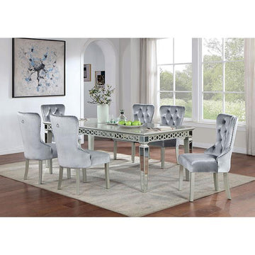  Furniture of America Adalia CM3241SV-T-7PC 7 Pc Dining Table Set IMAGE 1