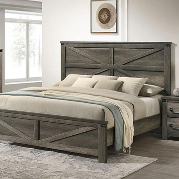  Furniture of America Britonale FM7218GY-Q-BED Queen Bed IMAGE 1