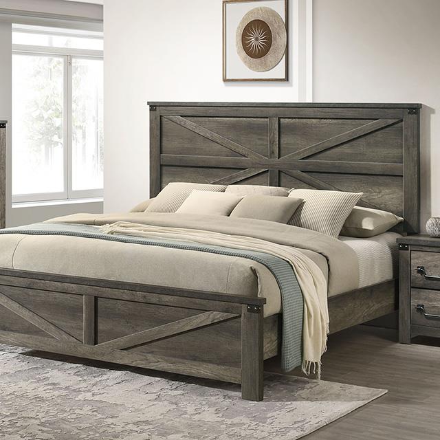  Furniture of America Britonale FM7218GY-Q-BED Queen Bed IMAGE 1