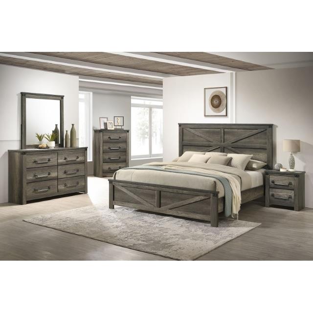  Furniture of America Britonale FM7218GY-Q-BED Queen Bed IMAGE 1
