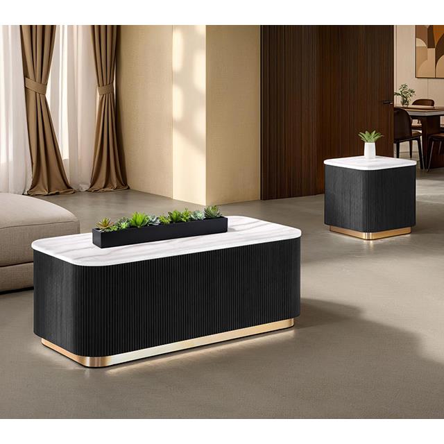  Furniture of America Virden FM47000BK-C Rectangle Cocktail Table IMAGE 1
