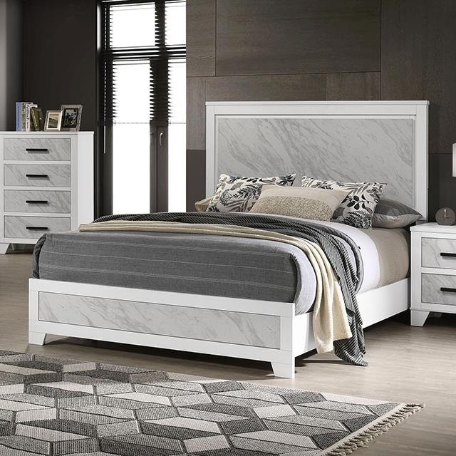  Furniture of America Darlene FM72018WH-EK-BED King Bed IMAGE 1