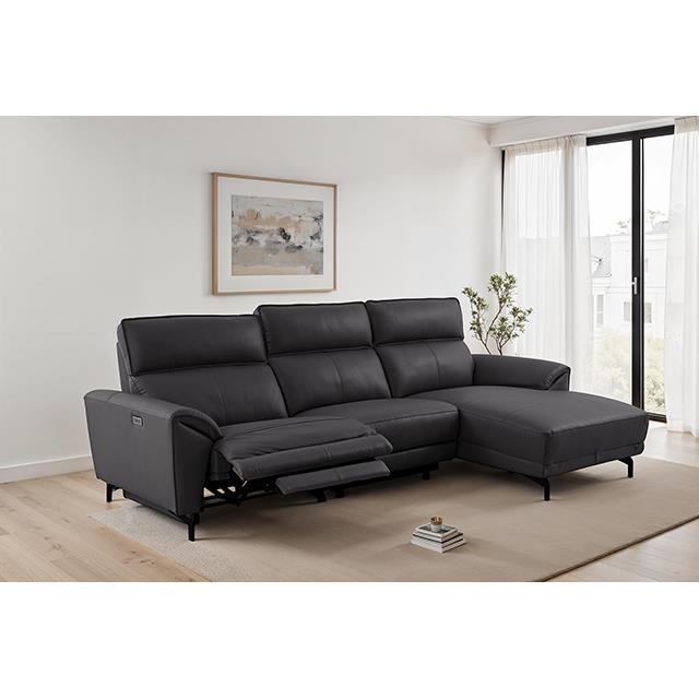  Furniture of America Theola CM9937BK-SECT-PM-R Power Sectional IMAGE 1