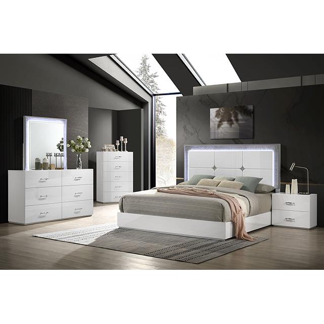  Furniture of America Stoholm FM72000WH-M Mirror IMAGE 2