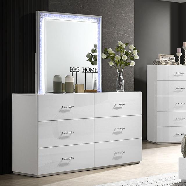  Furniture of America Stoholm FM72000WH-M Mirror IMAGE 3
