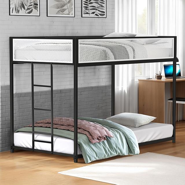  Furniture of America Southall FM-BK1201BK-TT Twin/Twin Metal Bunk Bed IMAGE 1