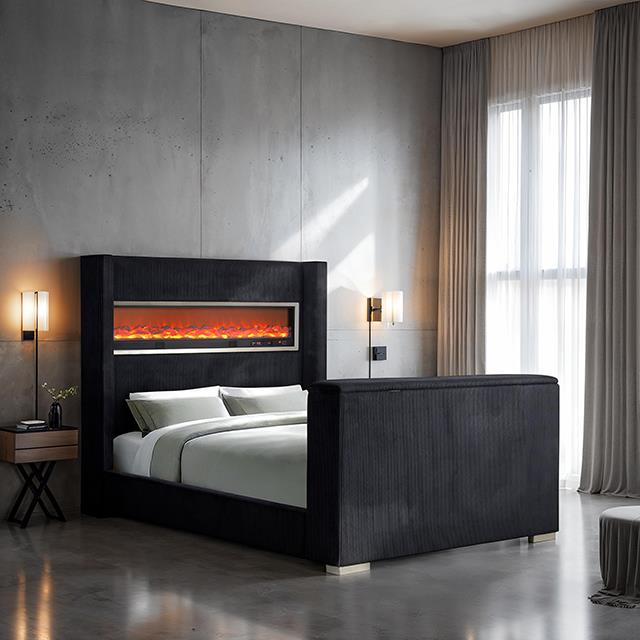  Furniture of America Sumter FM74004BK-EK-BED King Bed IMAGE 1