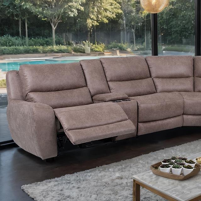  Furniture of America Demetrius CM9930BR-SECT-PM Power Sectional IMAGE 1