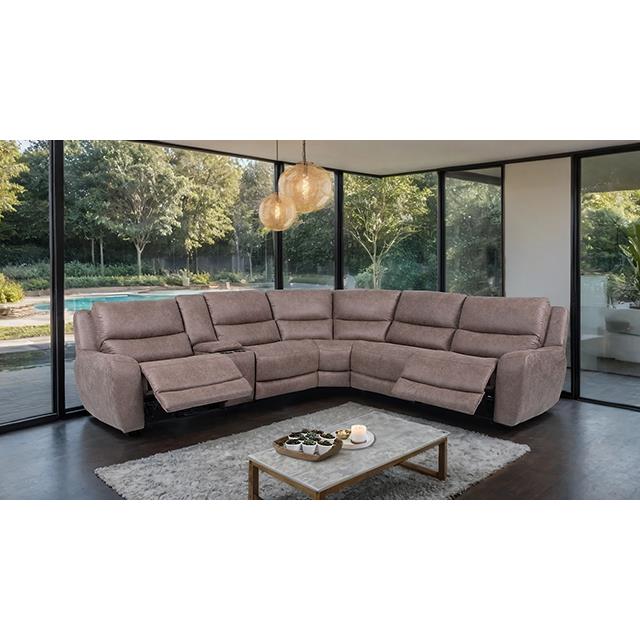  Furniture of America Demetrius CM9930BR-SECT-PM Power Sectional IMAGE 1