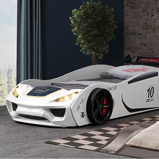  Furniture of America Pacefinder FOA7731WH-BED Car Bed IMAGE 1