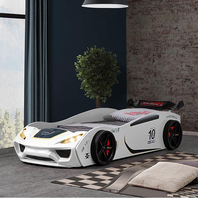  Furniture of America Pacefinder FOA7731WH-BED Car Bed IMAGE 1