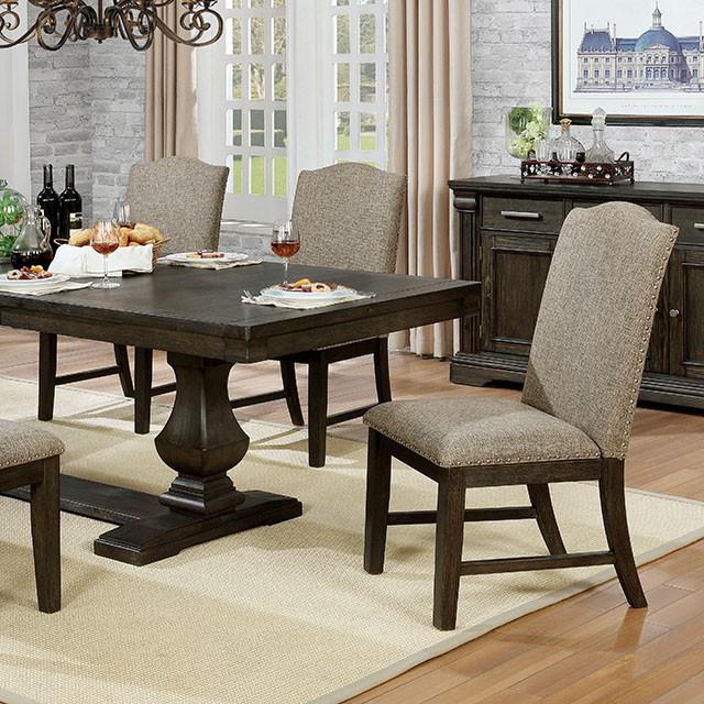  Furniture of America Faulk CM3310T-6PC 6 Pc Dining Table Set with Bench IMAGE 1