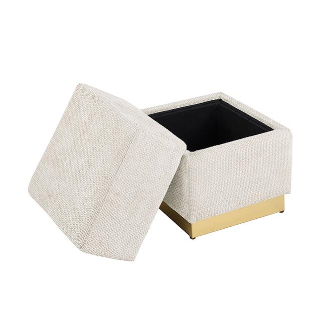  Furniture of America Krysten FM-AC8005WH Storage Stool IMAGE 1