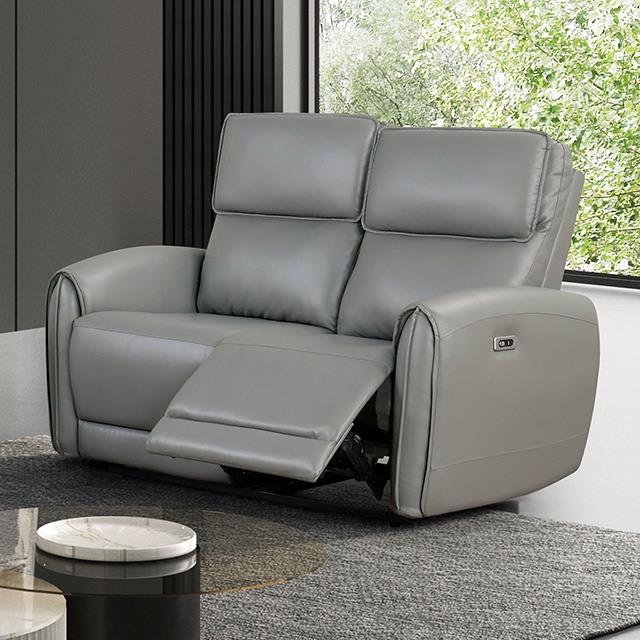  Furniture of America Schlieren FM6012GY-LV-PM Power Loveseat IMAGE 1